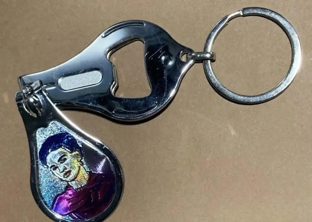 Frida Kahlo Portrait Nail Clipper Bottle Opener Keychain